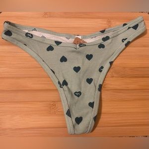 PINK green heart underwear